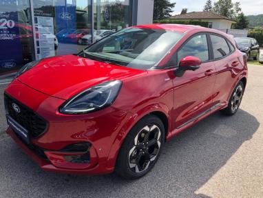 Voir le détail de l'offre de cette FORD Puma 1.0 EcoBoost Hybrid 125ch ST Line X S&S Powershift (mHEV) de 2024 en vente à partir de 29 999 € 